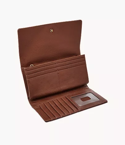 Logan Leather RFID Flap Clutch Wallet - Image 2