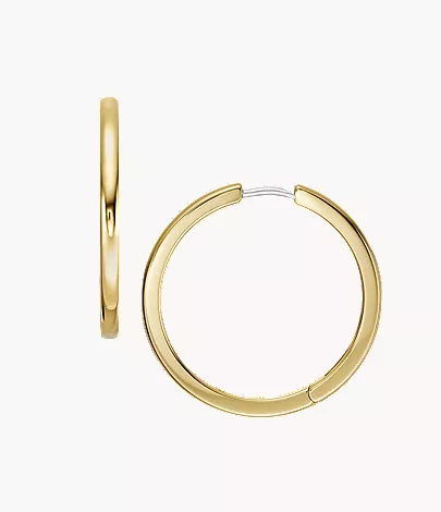 Ellis Essentials Gold-Tone Stainless Steel Hoop Earrings