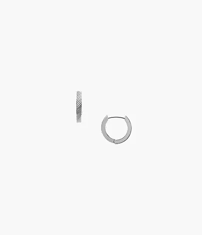 Harlow Linear Texture Stainless Steel Hoop Earrings