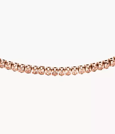 Ellis Pav?? Glitz Rose Gold-Tone Brass Tennis Chain Bracelet - Image 3