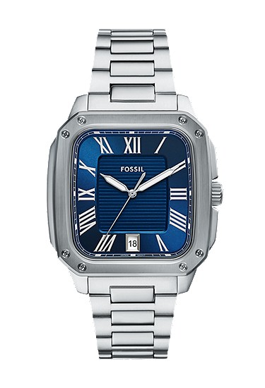 Crosby 42mm Three-Hand Date Stainless Steel Watch