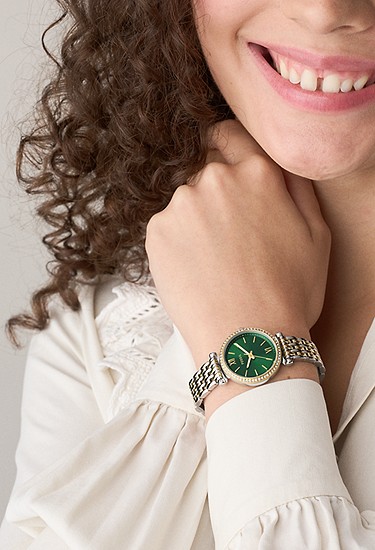Carlie Mini 28mm Three-Hand Two-Tone Stainless Steel Watch - Image 2