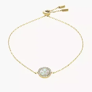 Merrit Northlight Collection Gold-Tone Stainless Steel Station Bracelet