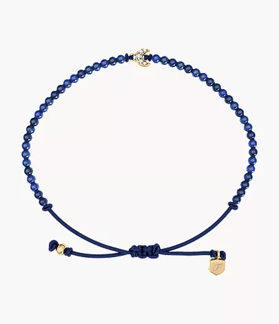 Sutton Mini Moments Blue Beaded Crescent Moon Bracelet