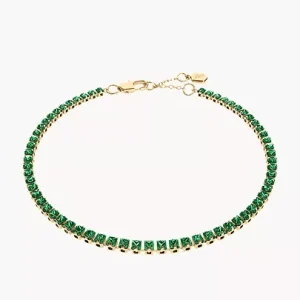 Ellis Pav?? Glitz Gold-Tone Brass Tennis Chain Bracelet