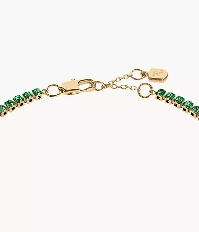 Ellis Pav?? Glitz Gold-Tone Brass Tennis Chain Bracelet - Image 4