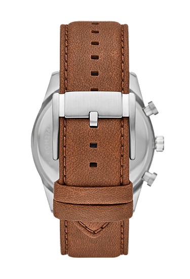 Sullivan 44mm Multifunction Brown Leather Watch - Image 2