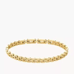 Arden Watch Links Gold-Tone Stainless Steel Chain Bracelet