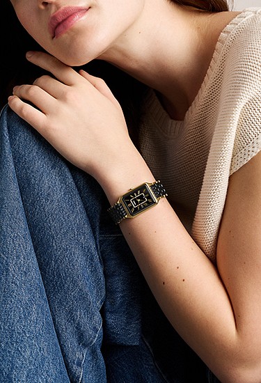 Raquel 26mm Three-Hand Date Gold-Tone Stainless Steel and Black Ceramic Watch - Image 2