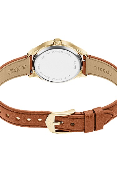 Gilmore 28mm Three-Hand Brown Leather Watch - Image 6