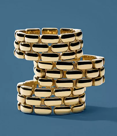 Arden Watch Links Gold-Tone Stainless Steel Band Ring - Image 6