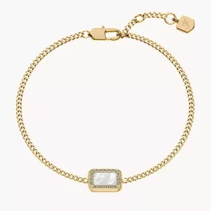 Raquel Glitz White Mother-of-Pearl Station Bracelet