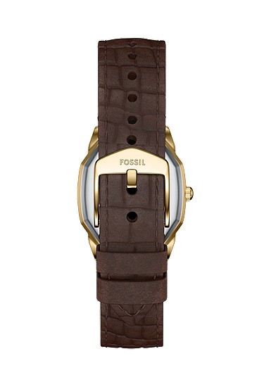 Harlow 27mm Three-Hand Brown Croco Leather Watch - Image 3