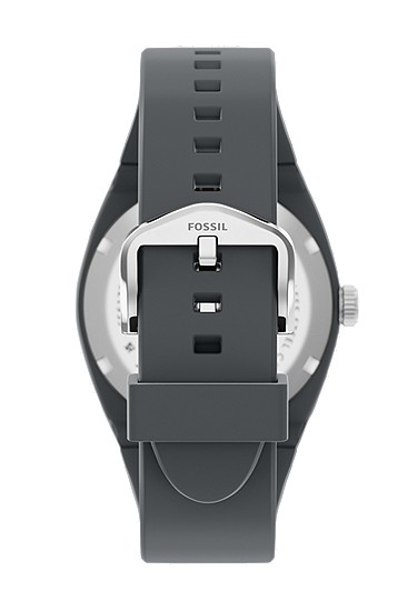 Everett 42mm Three-Hand Gray Silicone Watch - Image 3