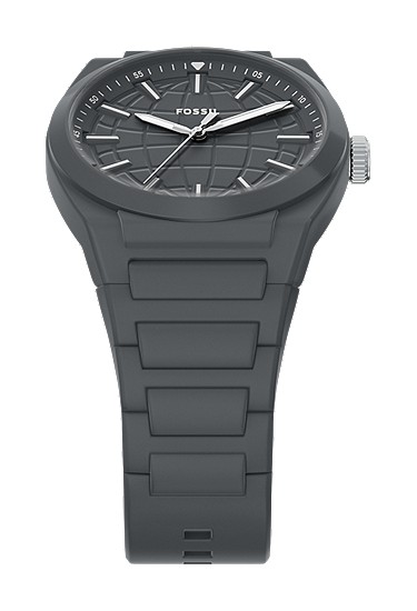 Everett 42mm Three-Hand Gray Silicone Watch - Image 5