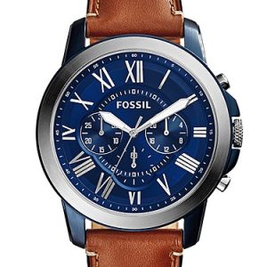 Grant 44mm Chronograph Light Brown Leather Watch