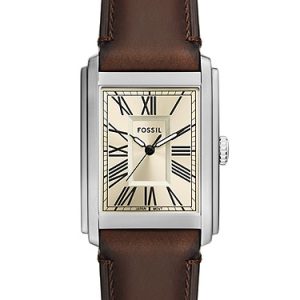 Carraway 30mm Three-Hand Brown Leather Watch