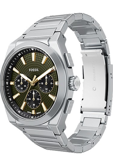 Everett 44mm Chronograph Stainless Steel Watch - Image 7