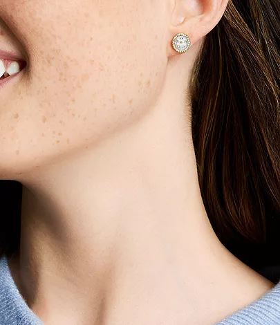Merrit Northlight Collection Gold-Tone Stainless Steel Stud Earrings - Image 2