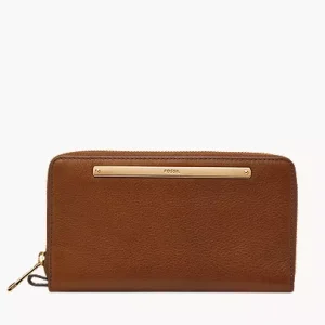 Liza Leather Zip Around Clutch Wallet
