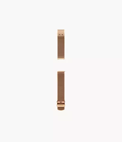 18mm Rose Gold-Tone Stainless Steel Mesh Bracelet - Image 2