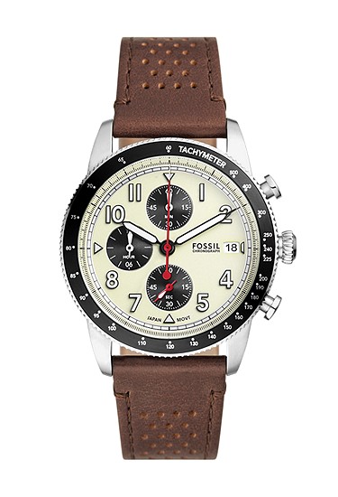 Sport Tourer 42mm Chronograph Brown Leather Watch
