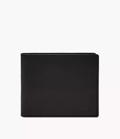 Derrick Leather RFID Bifold with Flip ID Wallet