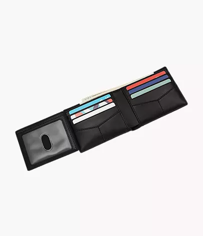 Derrick Leather RFID Bifold with Flip ID Wallet - Image 5
