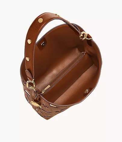 Jessie Leather Bucket Shoulder Bag - Image 3
