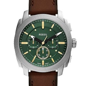 Machine 44mm Chronograph Brown Leather Watch
