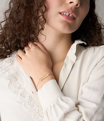 Sadie Gold-Tone Stainless Steel ID Bracelet - Image 2
