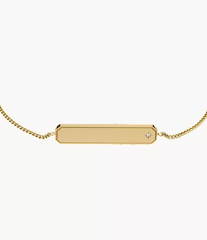 Sadie Gold-Tone Stainless Steel ID Bracelet - Image 3