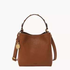 Jessie Leather Small Bucket Crossbody Bag