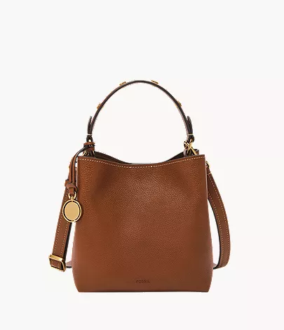Jessie Leather Small Bucket Crossbody Bag