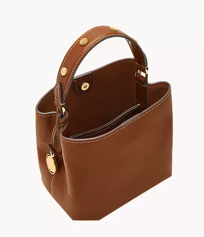 Jessie Leather Small Bucket Crossbody Bag - Image 2