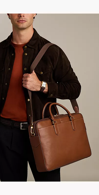 Asher Leather Briefcase - Image 2