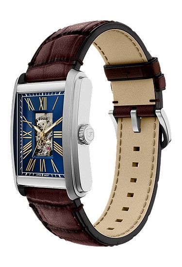 Carraway 30mm Automatic Brown Croco Leather Watch - Image 8
